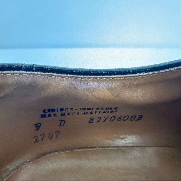 VTG JC Penny’s O’Sullivans Men’s Brogue Dress Shoes Wingtip Size 9 Tan Leather - Picture 2 of 15